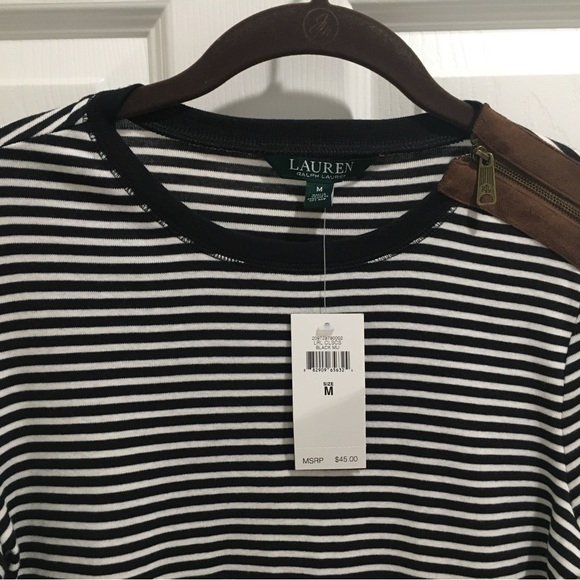 NEW Lauren Ralph Lauren Long Sleeve Tee Sz M - Picture 4 of 11